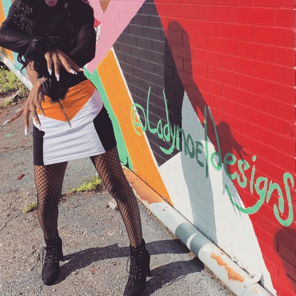 Color block skirt